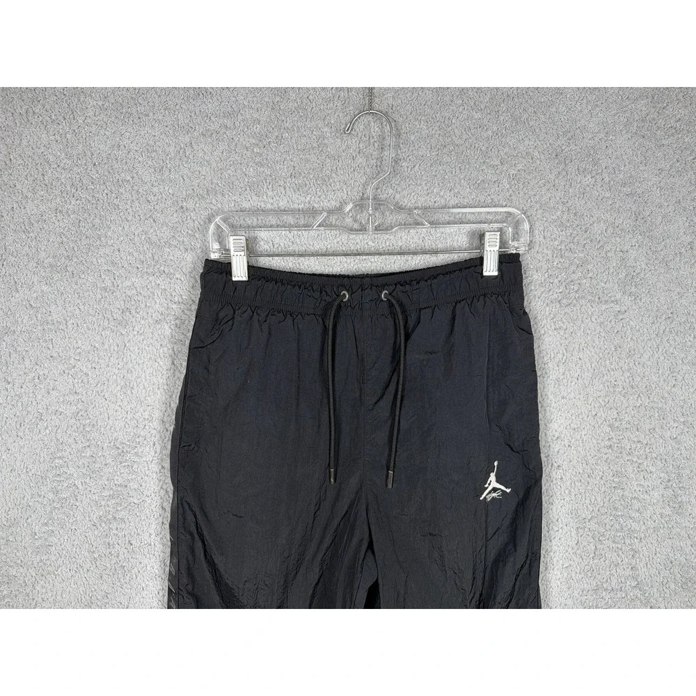 Nike Air Jordan Warm‎ Up Pants Mens S Black Flight Woven Taped Logo FB7292-010